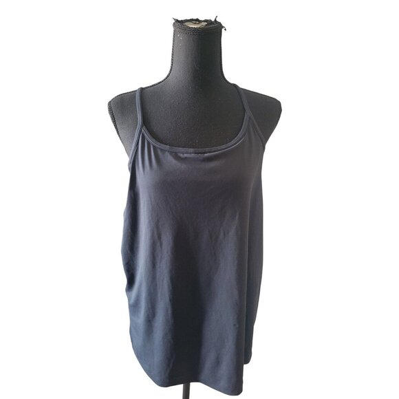 Fabletics Black Razorback Bulit-In Sport Bra Size M Workout Gym Yoga Athletic - Picture 1 of 6